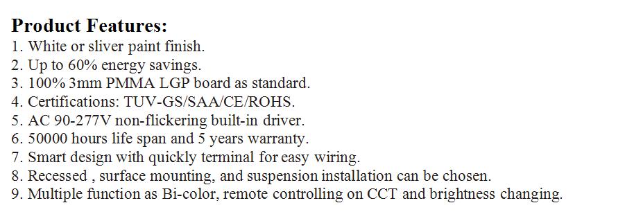 non-flickering IP20 Led Panel Light