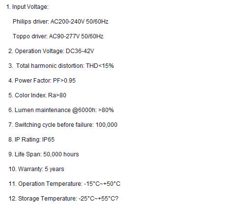 SMD2835 Double wiring Tri-proof Full plastic case 5 years warranty